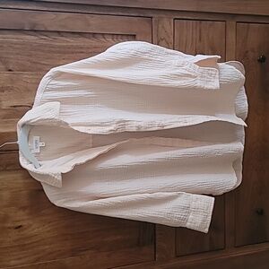 Cotton gauze oversized shirt